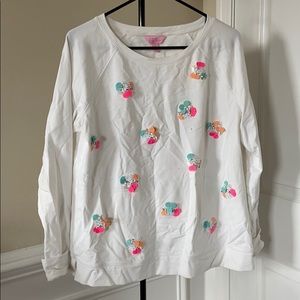 Lilly Pulitzer Size M Beaded Sweatshirt